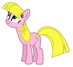 Size: 672x620 | Tagged: safe, artist:mattiedrawsponies, derpibooru import, starlight (g1), earth pony, pony, my little pony tales, blue eyes, colored, cute, female, full body, g1, g1 to g4, g4, generation leap, hooves, image, mare, png, simple background, smiling, solo, standing, stawwlight, tail, transparent background, vector, yellow hair, yellow mane, yellow tail