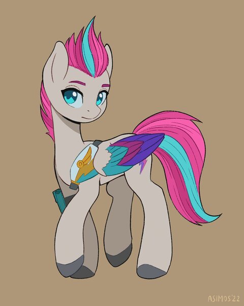 Size: 1600x2000 | Tagged: safe, artist:asimos, derpibooru import, zipp storm, pegasus, pony, brown background, female, g5, image, jpeg, mare, simple background, solo