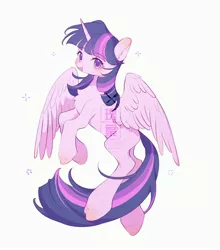 Size: 3053x3474 | Tagged: safe, artist:leafywind, derpibooru import, twilight sparkle, twilight sparkle (alicorn), alicorn, pony, chest fluff, colored pupils, cute, female, high res, image, jpeg, lightly watermarked, mare, open mouth, simple background, solo, spread wings, twiabetes, watermark, white background, wings