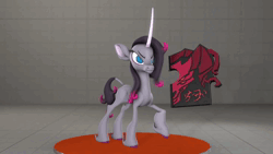 Size: 1280x720 | Tagged: safe, artist:pika-robo, derpibooru import, oleander (tfh), classical unicorn, unicorn, them's fightin' herds, 3d, animated, awwleander, book, cloven hooves, community related, curved horn, cute, dancing, dark magic, female, frown, horn, idle animation, image, leonine tail, magic, magic aura, mythology gag, smiling, solo, source filmmaker, sway, tail, taunting, test, unicornomicon, unshorn fetlocks, webm, white eyes