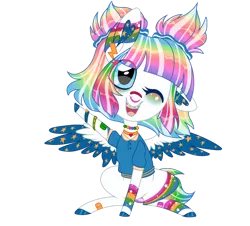 Size: 1280x1158 | Tagged: safe, artist:moonert, derpibooru import, oc, oc:moxie, unofficial characters only, pegasus, pony, female, image, mare, one eye closed, png, simple background, solo, transparent background, wink