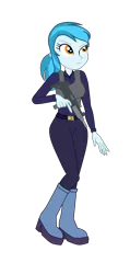 Size: 1900x3995 | Tagged: safe, artist:gmaplay, derpibooru import, guardian angel (character), equestria girls, equestria girls-ified, gun, image, png, police, police officer, solo, submachinegun, uzi, weapon