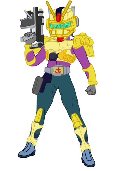 Size: 1950x2835 | Tagged: safe, artist:gmaplay, derpibooru import, shining armor, equestria girls, equestria girls series, armor, equestria girls-ified, gun, image, kamen rider, kamen rider ryuki, png, s.w.a.t, solo, swat, weapon