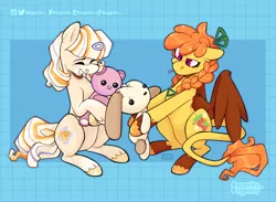 Size: 3000x2200 | Tagged: safe, artist:3ggmilky, derpibooru import, oc, unofficial characters only, earth pony, pegasus, pony, image, png