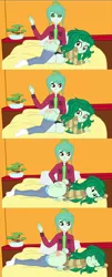 Size: 3264x8084 | Tagged: suggestive, artist:gmaplay, derpibooru import, wallflower blush, oc, oc:sunflower blush, equestria girls, abuse, ass, butt, butt freckles, comic, crying, disciplinary action, discipline, female, freckles, image, mother and child, mother and daughter, over the knee, png, punish the villain, punishment, remake, spank mark, spanked, spanking, wallflower butt, wallflowerbuse