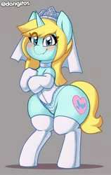 Size: 2116x3348 | Tagged: suggestive, artist:dongitos, derpibooru import, oc, oc:lyrical touch, unofficial characters only, bedroom eyes, blushing, choker, clothes, corset, female, image, jewelry, jpeg, lingerie, looking at you, panties, socks, solo, solo female, stockings, thigh highs, tiara, underwear, veil, wide hips