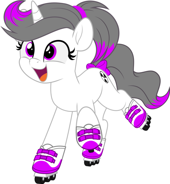 Size: 4636x5000 | Tagged: safe, artist:jhayarr23, derpibooru import, oc, oc:hazel radiate, unofficial characters only, pony, unicorn, absurd resolution, bow, clothes, commission, commissioner:biohazard, cute, eyelashes, female, full body, happy, highlights, horn, image, mare, open mouth, open smile, png, ponytail, purple eyes, raised hoof, raised leg, roller skates, shoes, show accurate, simple background, smiling, solo, tail, tail bow, transparent background, unicorn oc, ych result