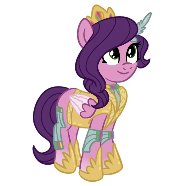 Size: 768x799 | Tagged: safe, artist:sjart117, derpibooru import, pipp petals, pegasus, pony, cyberpunk, female, g5, image, knight, mare, permission given, png, princess, royalty, second to the throne, simple background, solo, transparent background