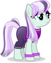 Size: 2504x3117 | Tagged: safe, artist:anime-equestria, derpibooru import, coloratura, earth pony, pony, alternate hairstyle, clothes, ear piercing, female, image, mare, piercing, png, rara, simple background, solo, transparent background, vector, wristband