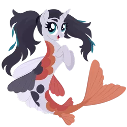 Size: 1920x1920 | Tagged: safe, artist:kabuvee, derpibooru import, oc, merpony, image, koi pony, png, simple background, solo, transparent background