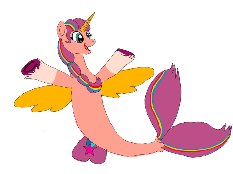 Size: 2048x1536 | Tagged: safe, derpibooru import, sunny starscout, alicorn, seapony (g4), my little pony: a new generation, g5, image, jpeg, mermay, race swap, seaponified, species swap, sunnycorn