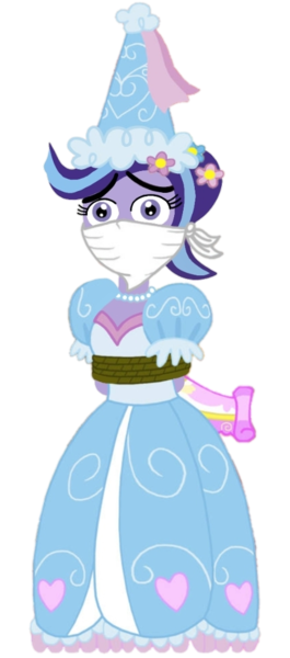 Size: 468x1058 | Tagged: safe, artist:darlycatmake, derpibooru import, starlight glimmer, equestria girls, bondage, bound and gagged, cloth gag, clothes, damsel in distress, dress, dressup, flower, flower in hair, froufrou glittery lacy outfit, gag, hat, help, help me, hennin, image, jewelry, necklace, png, princess, princess costume, scared, terrified, tied up, worried