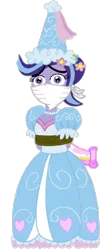 Size: 468x1058 | Tagged: safe, artist:darlycatmake, derpibooru import, starlight glimmer, equestria girls, bondage, bound and gagged, cloth gag, clothes, damsel in distress, dress, dressup, flower, flower in hair, froufrou glittery lacy outfit, gag, hat, help, help me, hennin, image, jewelry, necklace, png, princess, princess costume, scared, terrified, tied up, worried