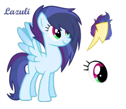 Size: 986x850 | Tagged: safe, artist:martulove-chan, derpibooru import, oc, oc:lazuli, unofficial characters only, pegasus, pony, female, image, lightning, mare, offspring, parent:rainbow dash, parent:soarin', parents:soarindash, png, simple background, smiling, transparent background, wings