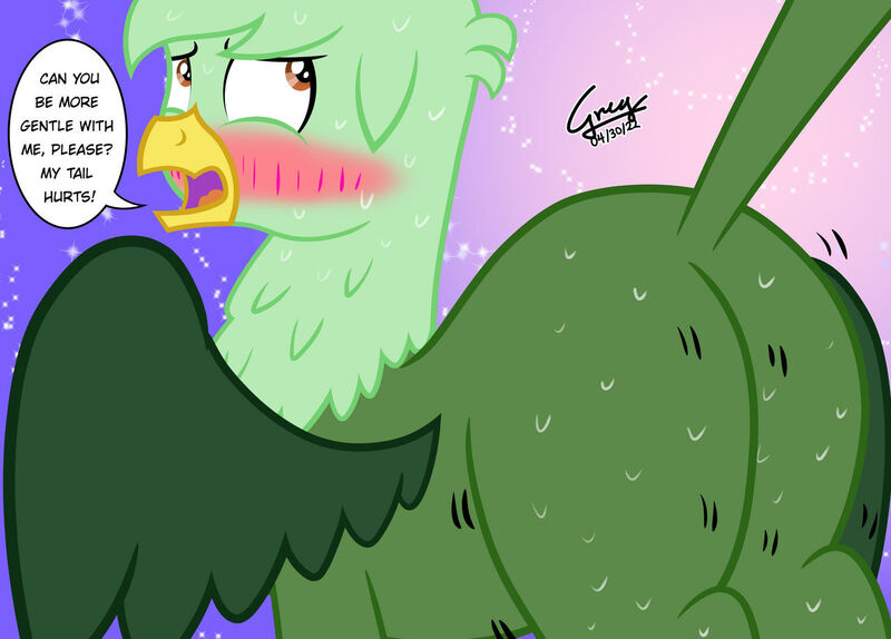 Size: 1280x919 | Tagged: suggestive, artist:gregory-the-griffon, derpibooru import, oc, oc:gregory griffin, unofficial characters only, gryphon, blushing, flank, griffon oc, image, jpeg, sweat