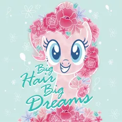 Size: 1080x1080 | Tagged: safe, artist:mylittleponyjpn, derpibooru import, official, part of a set, pinkie pie, pony, bust, flower, image, instagram, jpeg, portrait, solo