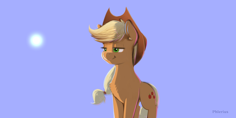 Size: 4000x2000 | Tagged: safe, artist:phlerius, derpibooru import, applejack, earth pony, pony, digital art, image, png, solo