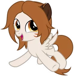 Size: 3290x3340 | Tagged: safe, artist:strategypony, derpibooru import, oc, oc:kiri, unofficial characters only, pegasus, pony, brown mane, cute, daaaaaaaaaaaw, ear fluff, female, filly, flying, foal, gasp, happy, image, looking up, pegasus oc, png, simple background, solo, solo female, spread legs, spreading, transparent background, wings
