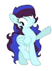 Size: 4000x5500 | Tagged: safe, artist:martiiee, derpibooru import, oc, oc:perry notes, unofficial characters only, pegasus, pony, derp, female, image, mare, png, raised hoof, raised leg, simple background, transparent background, wings