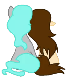 Size: 400x468 | Tagged: safe, artist:vivieart, derpibooru import, oc, oc:martee, oc:viv, unofficial characters only, pony, unicorn, female, floppy ears, image, mare, png, rear view, simple background, sitting, transparent background