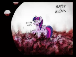 Size: 2048x1536 | Tagged: grimdark, artist:makaryo, derpibooru import, twilight sparkle, twilight sparkle (alicorn), alicorn, pony, fanfic, blood, death, fanfic art, image, jpeg, multiverse, rapid blink, text