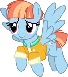 Size: 3000x3375 | Tagged: safe, artist:cloudyglow, derpibooru import, windy whistles, pegasus, pony, parental glideance, .ai available, clothes, cutie mark, female, flying, high res, image, mare, png, simple background, smiling, solo, transparent background, vector