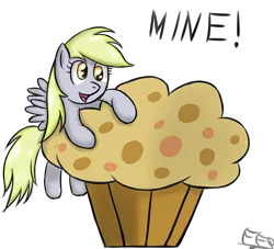 Size: 1200x1090 | Tagged: safe, artist:freefraq, derpibooru import, derpy hooves, pegasus, pony, food, giant muffin, image, muffin, png, simple background, solo, that pony sure does love muffins, transparent background