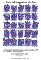 Size: 781x1133 | Tagged: safe, artist:hitbass, derpibooru import, oc, oc:eleane tih, unofficial characters only, pony, unicorn, 25 expressions, cute, expressions, image, png, solo