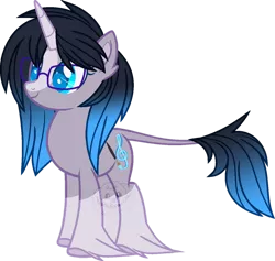 Size: 800x757 | Tagged: safe, artist:katsuforov-chan, derpibooru import, oc, oc:sapphire belle, unofficial characters only, clydesdale, pony, unicorn, base used, blaze (coat marking), coat markings, colored eyelashes, colored horn, colored pupils, cutie mark, ear fluff, facial markings, female, glasses, gradient mane, gradient tail, hooves, horn, image, leonine tail, mare, png, ponysona, show accurate, simple background, smiling, socks (coat marking), solo, tail, transparent background, watermark