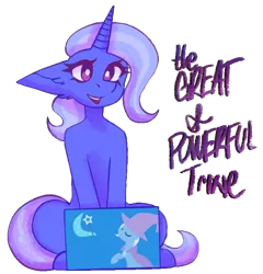 Size: 630x655 | Tagged: artist needed, source needed, safe, editor:edits of hate, editor:unofficial edits thread, trixie, pony, box, female, floppy ears, image, mare, png, simple background, sitting, solo, transparent background