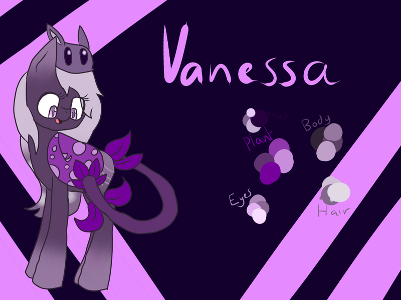 Size: 1600x1200 | Tagged: safe, artist:fictionwriter7980, derpibooru import, oc, oc:vanessa, unofficial characters only, earth pony, pony, female, image, jpeg, leaf, looking down, mare, plant, reference sheet, text