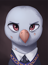 Size: 156x210 | Tagged: safe, derpibooru import, oc, unofficial characters only, gryphon, equestria at war mod, beak, bust, clothes, griffon oc, image, lowres, necktie, png, portrait, red eyes, scar, solo, suit