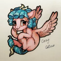 Size: 2000x2000 | Tagged: safe, artist:rikadiane, derpibooru import, cozy glow, pegasus, pony, female, filly, foal, image, jpeg, solo