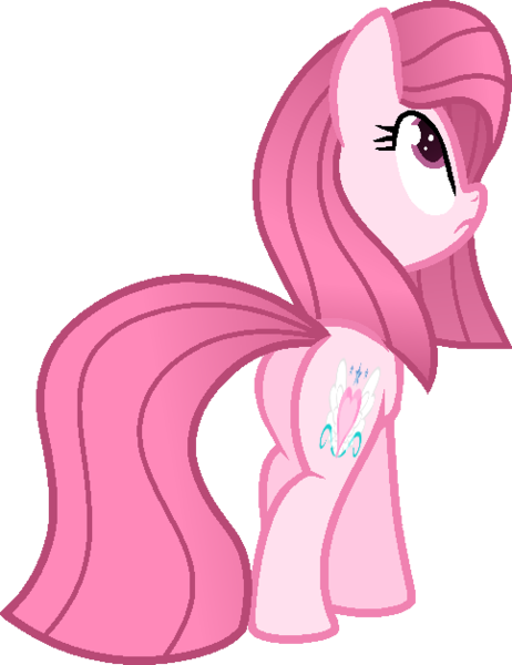 Size: 483x627 | Tagged: safe, artist:guruyunus17, derpibooru import, oc, oc:annisa trihapsari, earth pony, pony, annibutt, base used, butt, earth pony oc, female, image, long hair, mane, mare, medibang paint, pink body, pink hair, pink mane, pink tail, plot, png, simple background, tail, transparent background