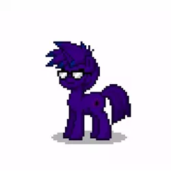 Size: 529x529 | Tagged: safe, artist:gloomy brony, derpibooru import, screencap, oc, oc:gloomy brony, unofficial characters only, pony, unicorn, pony town, chinese text, cutie mark, glasses, horn, image, jpeg, male, moon runes, pixel art, pixels, simple background, solo, unicorn oc, white background