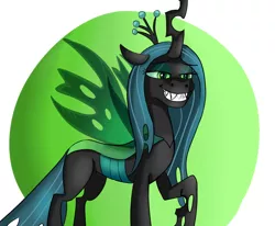 Size: 1306x1076 | Tagged: safe, artist:jbond, derpibooru import, queen chrysalis, changeling, canterlot wedding 10th anniversary, female, image, png, solo, teeth