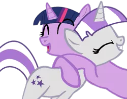 Size: 713x558 | Tagged: safe, artist:twilyisbestpone, derpibooru import, twilight sparkle, twilight velvet, pony, unicorn, base used, cute, derpibooru exclusive, duo, duo female, eyes closed, female, happy, hug, image, mare, mother and child, mother and daughter, mother's day, open mouth, open smile, png, simple background, smiling, transparent background, twiabetes, unicorn twilight, velvetbetes