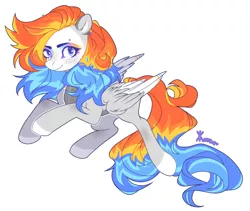 Size: 1028x868 | Tagged: safe, artist:dillice, derpibooru import, oc, unofficial characters only, pegasus, pony, colored wings, face paint, female, image, makeup, mare, pegasus oc, png, simple background, solo, two toned wings, white background, wings
