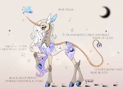 Size: 4000x2900 | Tagged: safe, artist:henorinya, derpibooru import, oc, unofficial characters only, pony, robot, robot pony, unicorn, crescent moon, hoof polish, horn, image, moon, png, raised hoof, reference sheet, solo, unicorn oc