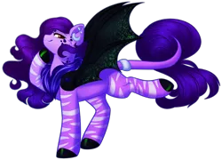 Size: 2673x1921 | Tagged: safe, artist:purplegrim40, derpibooru import, oc, unofficial characters only, bat pony, pony, bat pony oc, bat wings, commission, hoof polish, image, png, raised hoof, simple background, smiling, solo, transparent background, wings, ych result