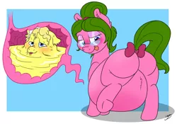 Size: 4000x2800 | Tagged: suggestive, derpibooru import, oc, oc:buttercream, oc:gentle sweet, unofficial characters only, earth pony, pegasus, pony, belly, big belly, butt, digestion, earth pony oc, female, female pred, female predator, fetish, image, jpeg, male, male prey, mare, mare pred, mare predator, melting, melty digestion, oral vore, pegasus oc, stallion, vore, willing prey, willing vore, wings