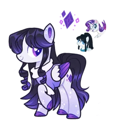 Size: 620x650 | Tagged: safe, artist:goldlines005, derpibooru import, rarity, oc, oc:mint, unofficial characters only, pegasus, pony, base used, clothes, female, hoof polish, image, magical lesbian spawn, mare, offspring, parent:oc:mint, parent:rarity, parents:canon x oc, pegasus oc, png, simple background, transparent background, wings