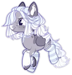 Size: 1113x1170 | Tagged: safe, artist:toffeelavender, derpibooru import, oc, oc:peechy milk, unofficial characters only, earth pony, pegasus, pony, base used, clothes, earth pony oc, female, image, jewelry, mare, necklace, pearl necklace, png, simple background, socks, solo, striped socks, transparent background, unshorn fetlocks