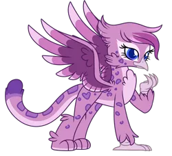 Size: 2001x1828 | Tagged: safe, artist:lupulrafinat, derpibooru import, oc, oc:wild dawn, unofficial characters only, gryphon, chest fluff, female, griffonized, image, png, simple background, species swap, transparent background, wings