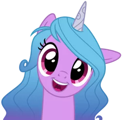 Size: 1024x1008 | Tagged: safe, artist:emeraldblast63, derpibooru import, izzy moonbow, g5, head tilt, image, looking at you, one ear down, png, simple background, solo, transparent background