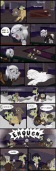 Size: 1280x3874 | Tagged: safe, artist:mr100dragon100, derpibooru import, oc, oc:thomas the wolfpony, bat pony, earth pony, pegasus, undead, unicorn, vampire, comic:a house divided, adam (frankenstein monster), angry, comic, dark forest au's dr. jekyll and mr. hyde, dark forest au's dracula, dark forest au's matthew, dark forest au's phantom of the opera (erik), image, jpeg, mist