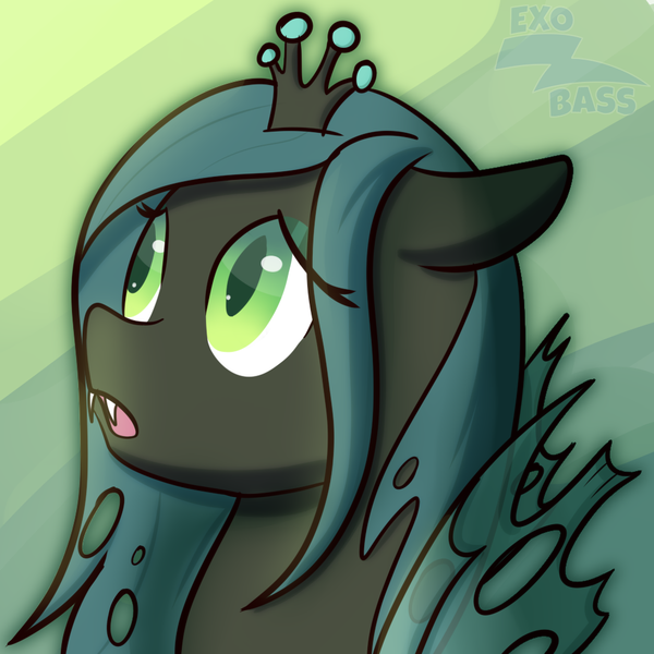 Size: 1000x1000 | Tagged: safe, artist:exobass, derpibooru import, queen chrysalis, anxious, canterlot wedding 10th anniversary, expressions, image, png, solo