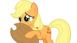 Size: 1600x900 | Tagged: safe, artist:totalcrazyness101, derpibooru import, applejack, earth pony, pony, applejack's hat, cowboy hat, female, hat, image, mare, png, simple background, solo, transparent background, vector