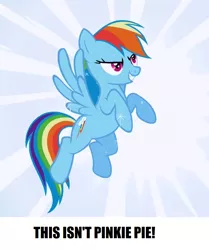 Size: 692x828 | Tagged: safe, derpibooru import, rainbow dash, pegasus, pony, image, implied pinkie pie, meme, op is right, png, yes