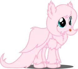 Size: 2584x2320 | Tagged: safe, artist:mixermike622, artist:youki506, derpibooru import, oc, oc:fluffle puff, unofficial characters only, earth pony, original species, pony, alternate hairstyle, female, image, mare, png, simple background, solo, tongue out, transparent background